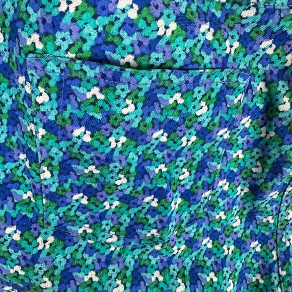 Soft Surroundings Blue Floral High Rise Pants Large - Picture 6 of 7